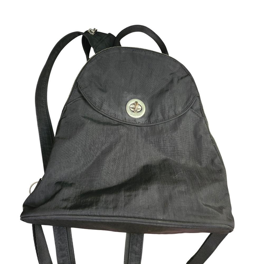 Baggallini Black Nylon Convertible Backpack Sling Bag Travel Organizer Everyday